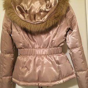 Bebe gold puffer jacket